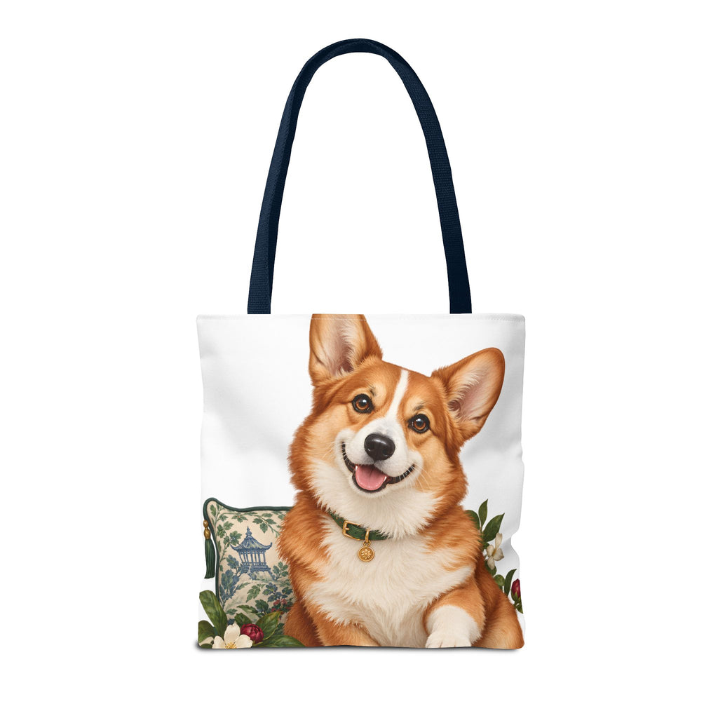 Mahjong Garden Corgi Tote Bag