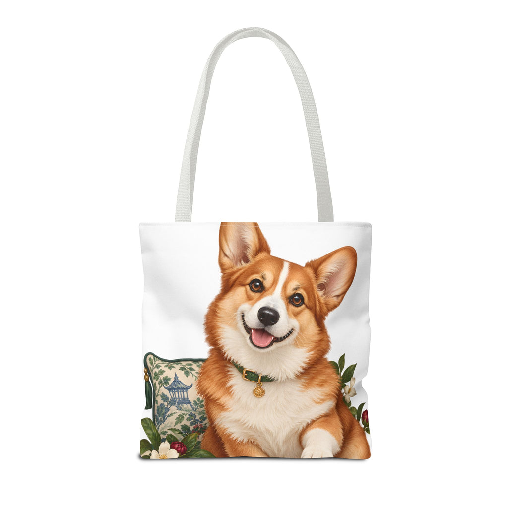 Mahjong Garden Corgi Tote Bag