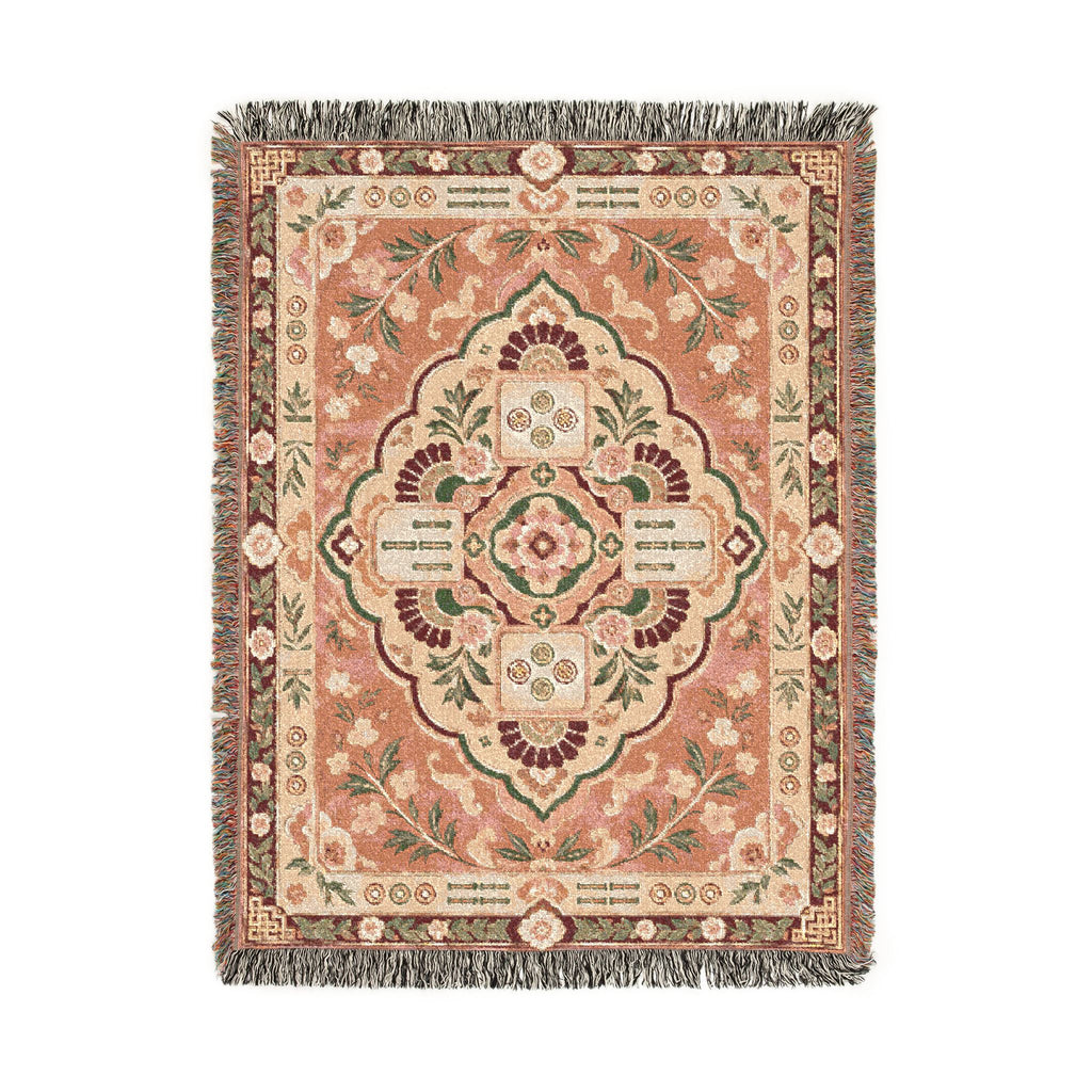 The Pink Mahjong Heirloom Woven Blanket