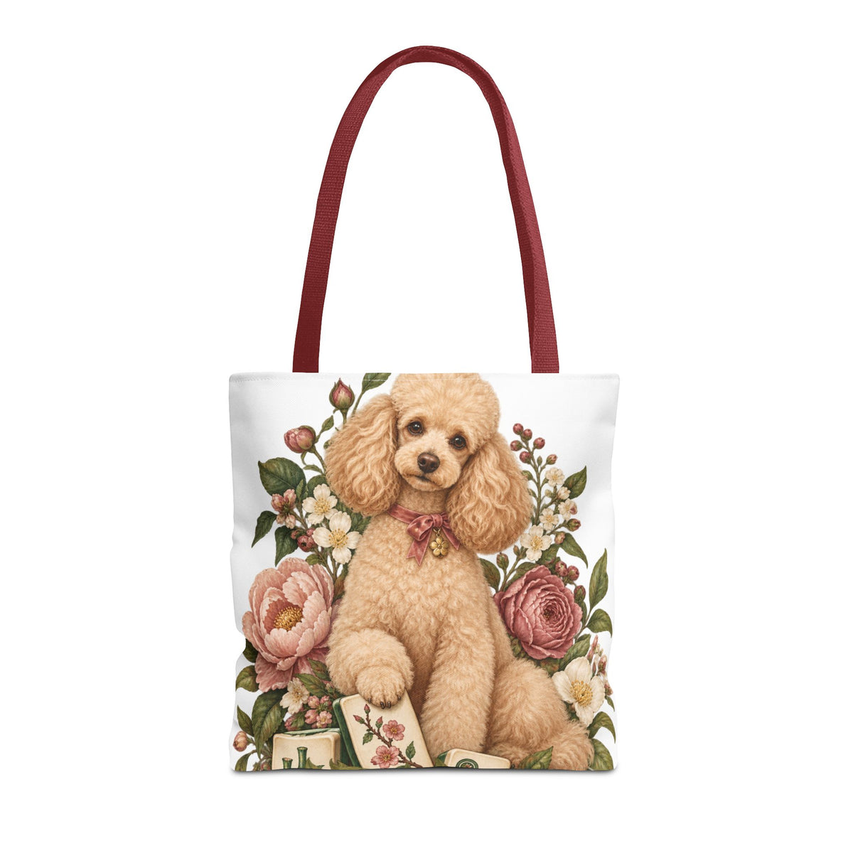 Mahjong Garden Poodle Tote Bag