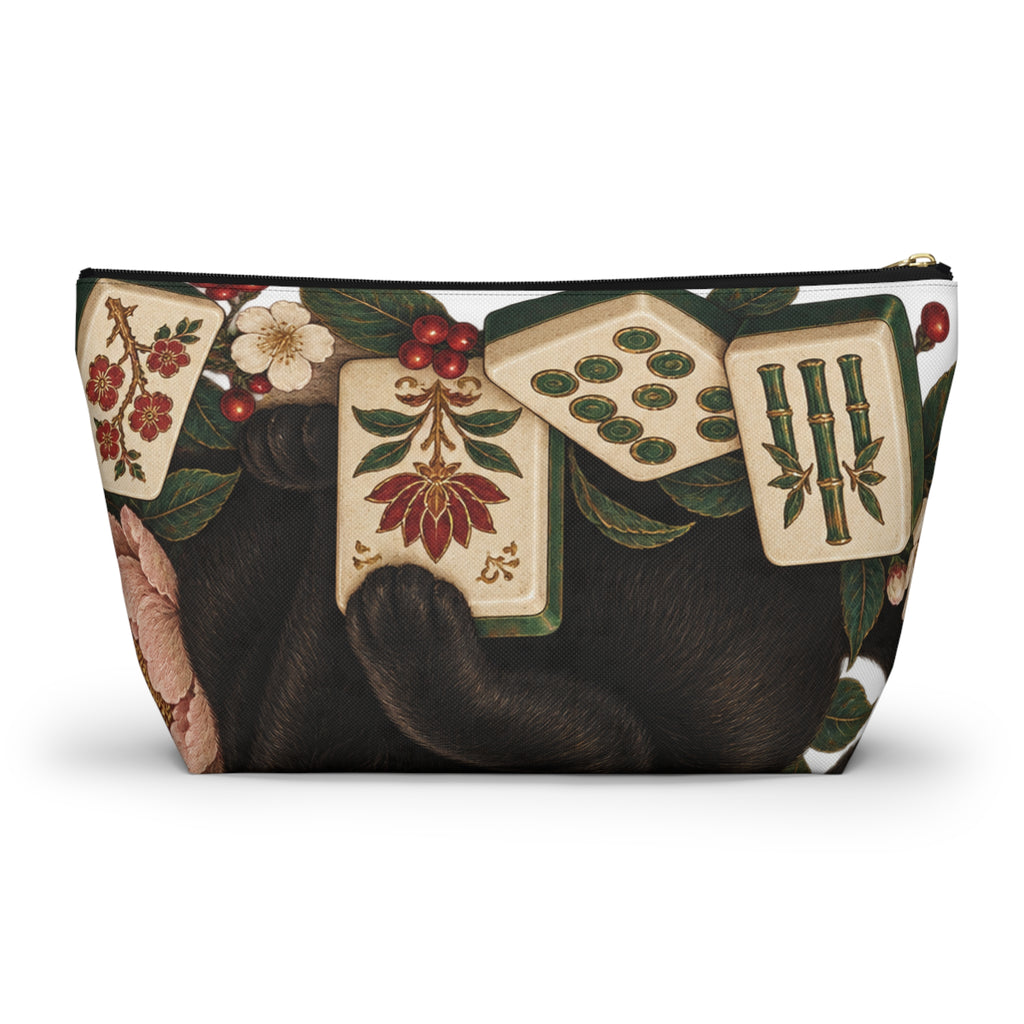 The Mahjong Cat Floral Pouch
