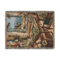 The Seaside Mahjong House Woven Blanket