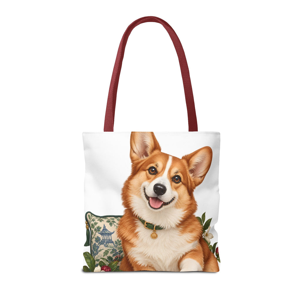 Mahjong Garden Corgi Tote Bag