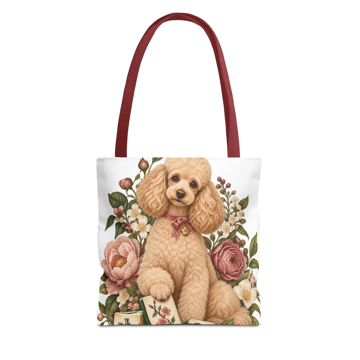 Mahjong Garden Poodle Tote Bag