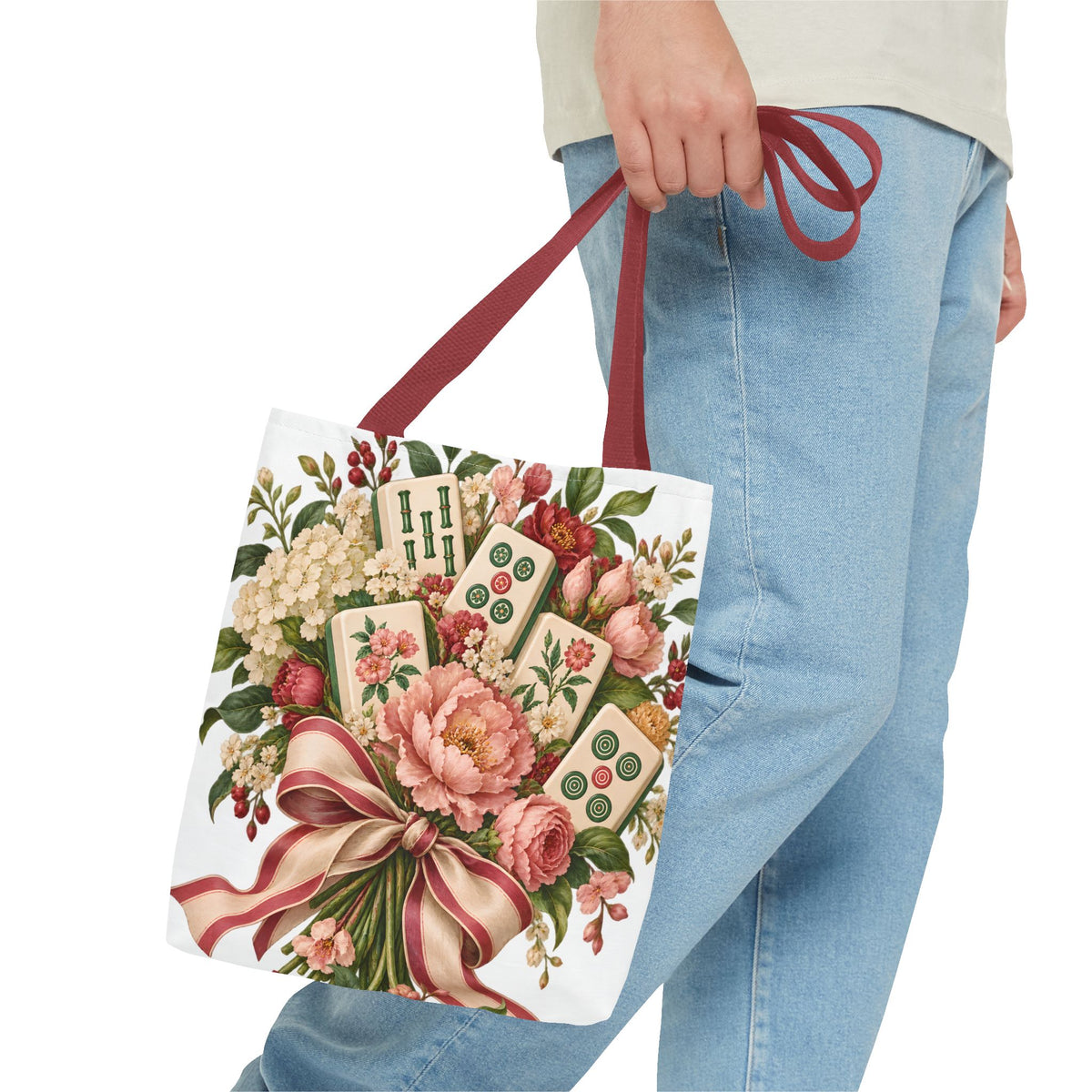 Mahjong Market Day Floral Tote Bag