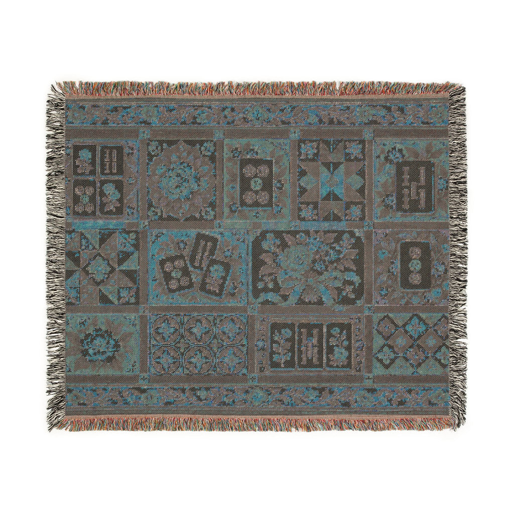 The Game Night Quilt Mahjong Woven Blanket