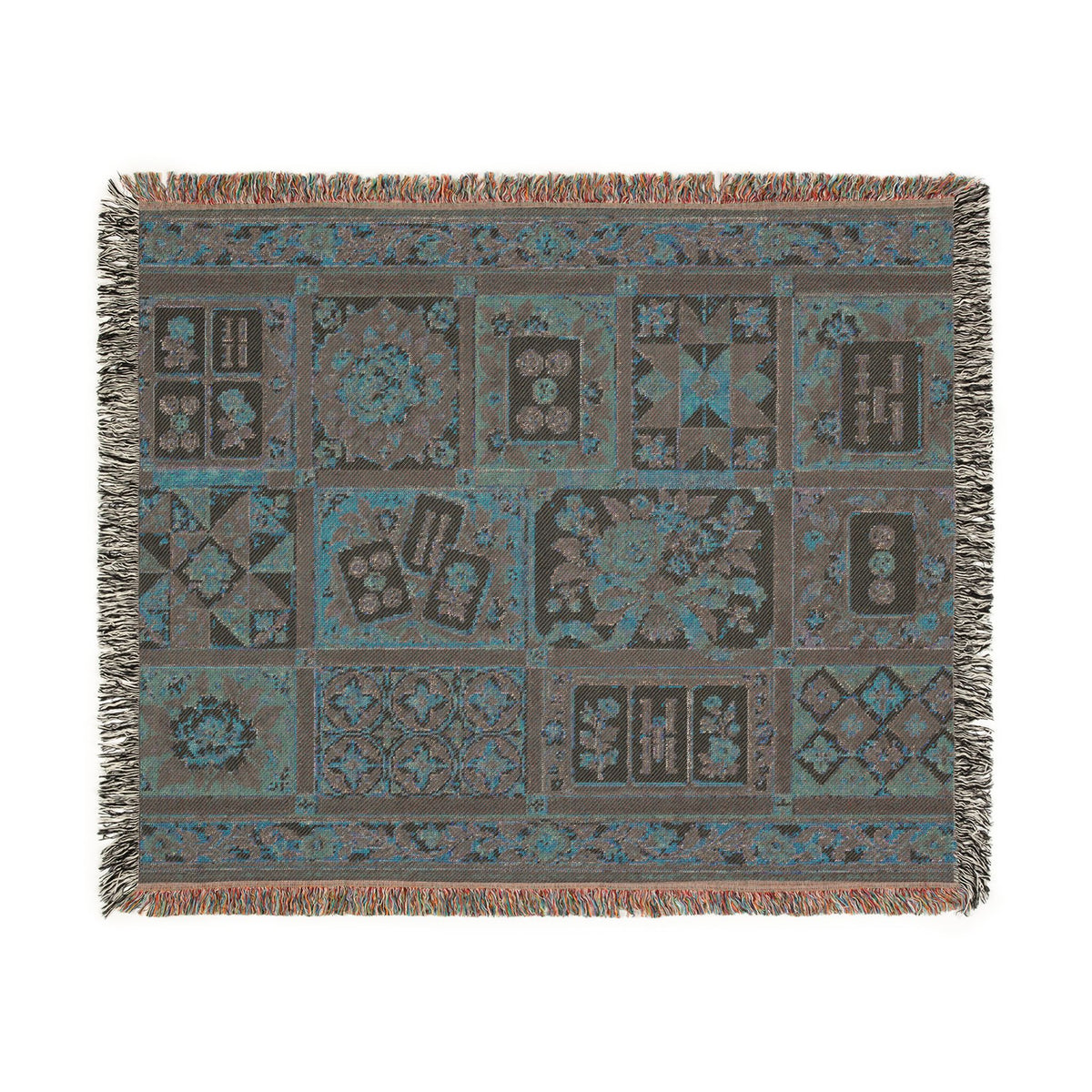 The Game Night Quilt Mahjong Woven Blanket