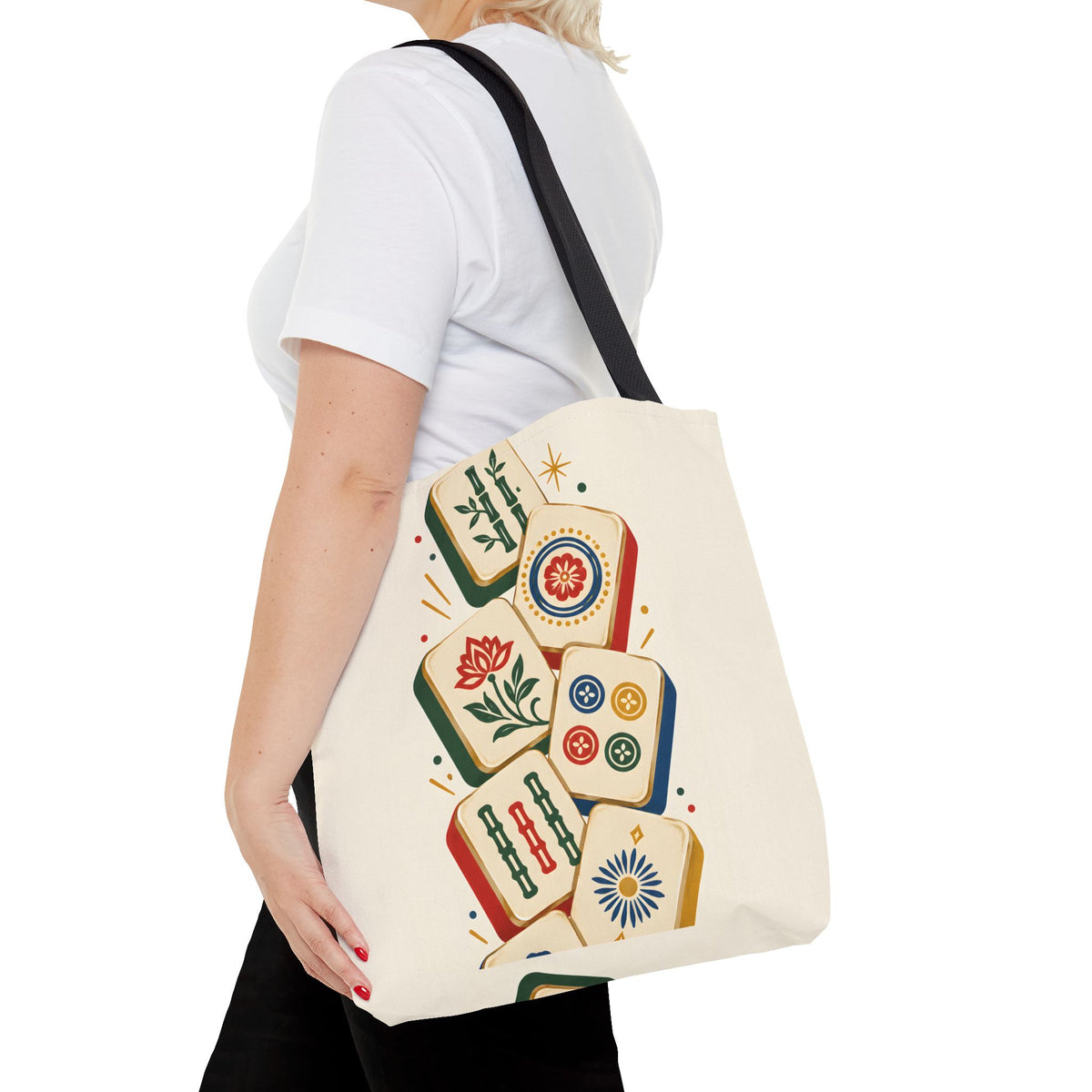 The Tile Parade Mahjong Tote Bag