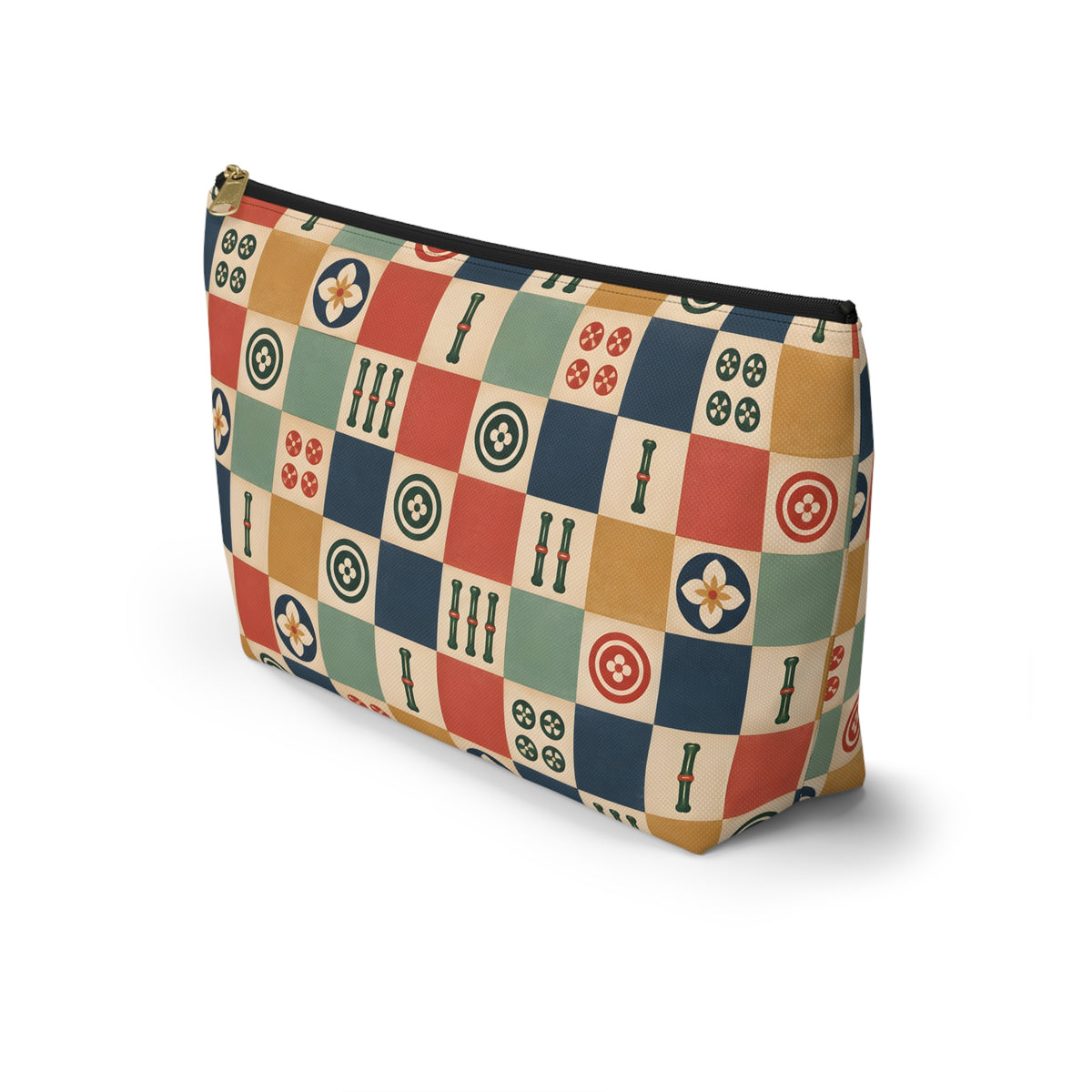 Lucky Checkerboard Mahjong Pouch