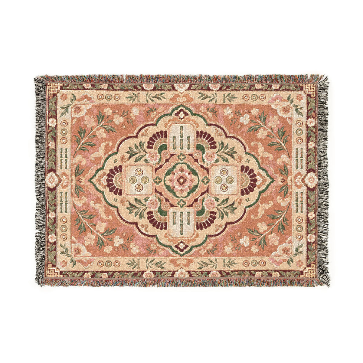 The Pink Mahjong Heirloom Woven Blanket