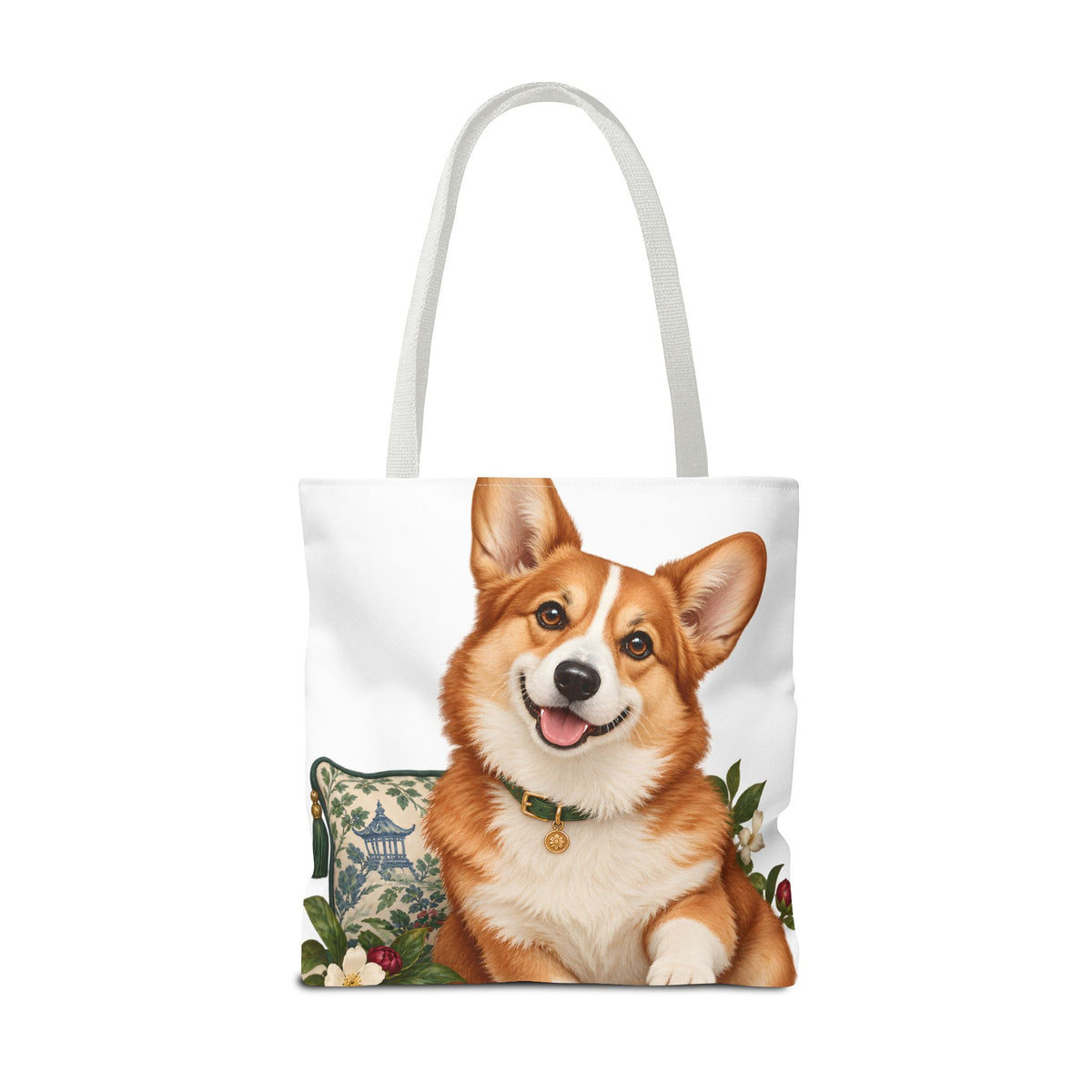 Mahjong Garden Corgi Tote Bag