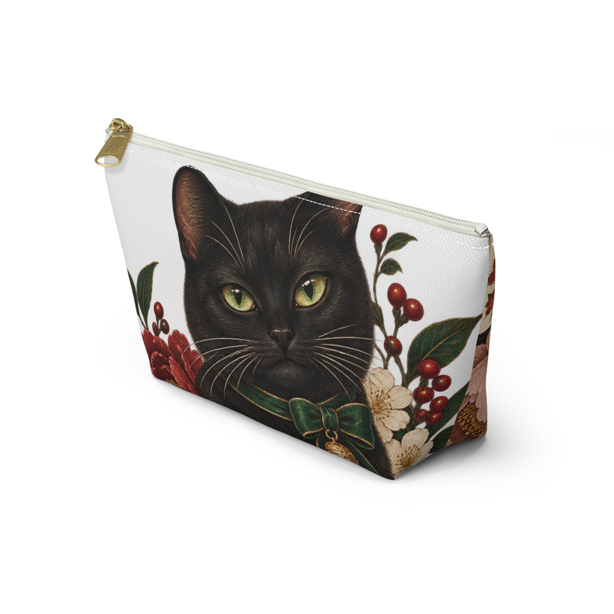 The Mahjong Cat Floral Pouch