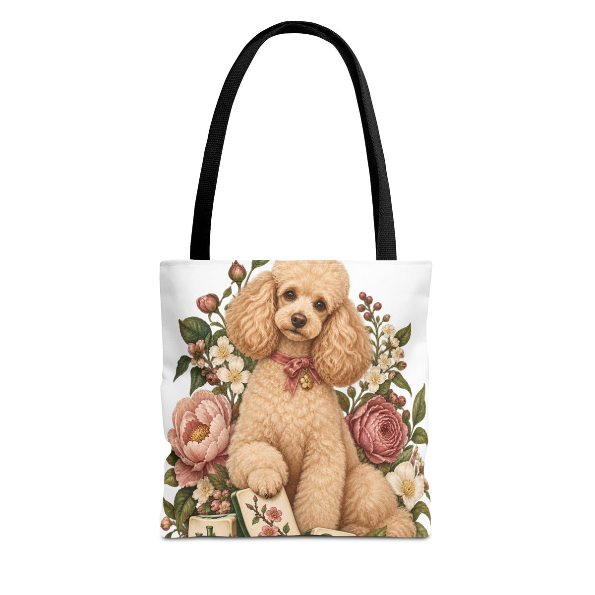 Mahjong Garden Poodle Tote Bag