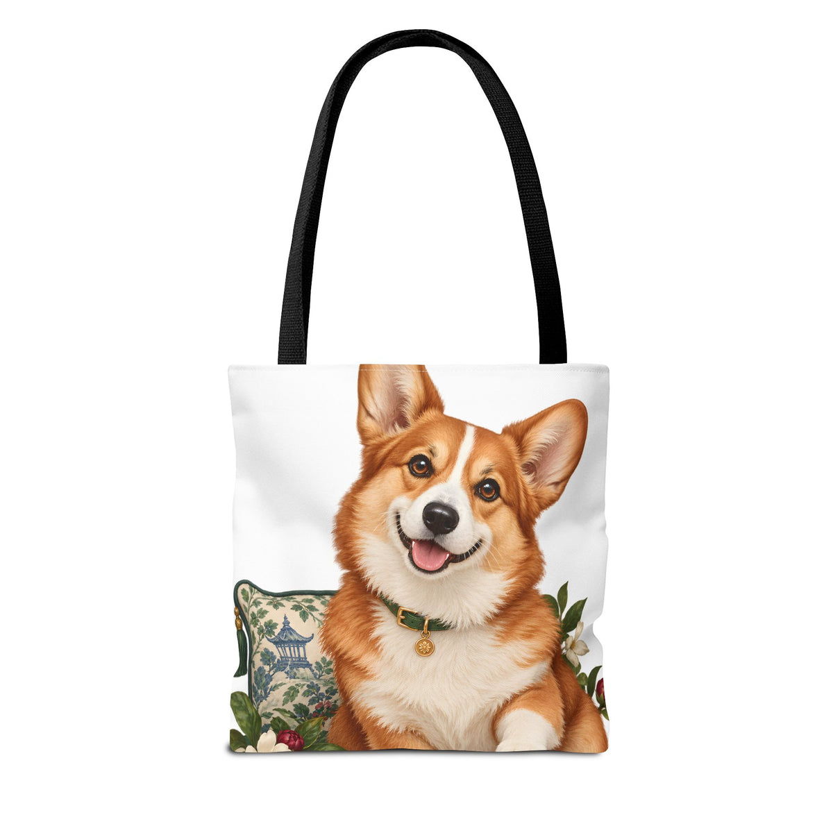 Mahjong Garden Corgi Tote Bag