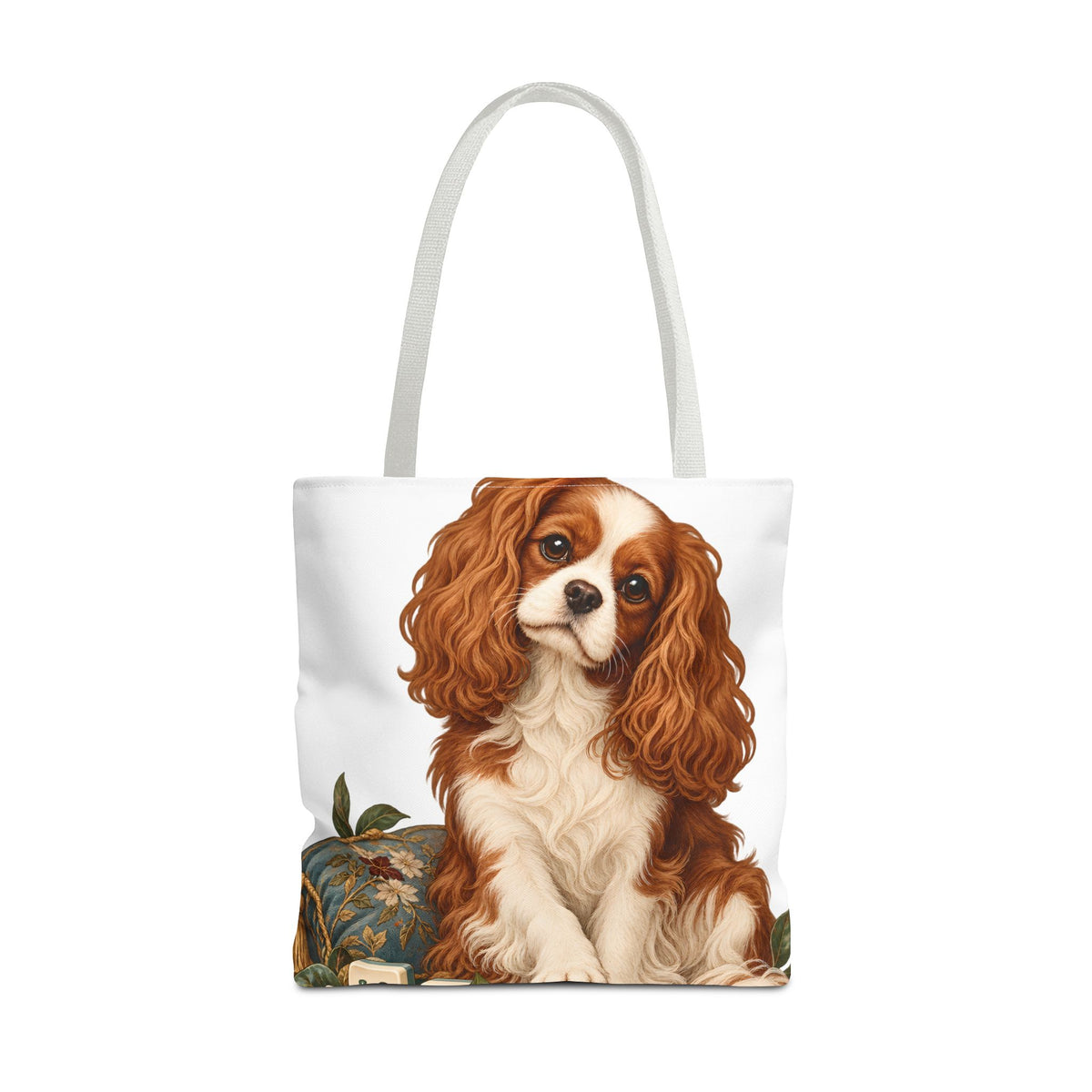 Mahjong Cavalier Dog Tote Bag