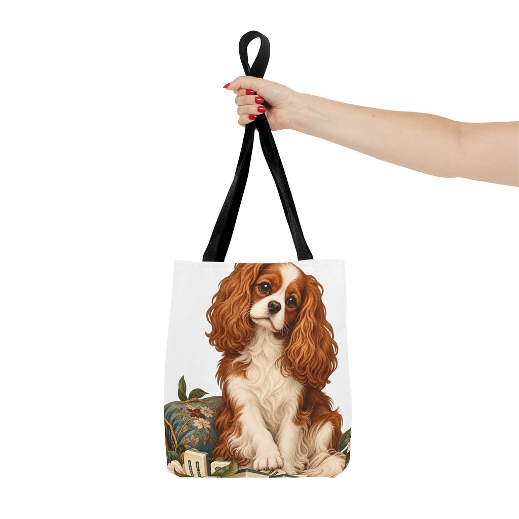 Mahjong Cavalier Dog Tote Bag
