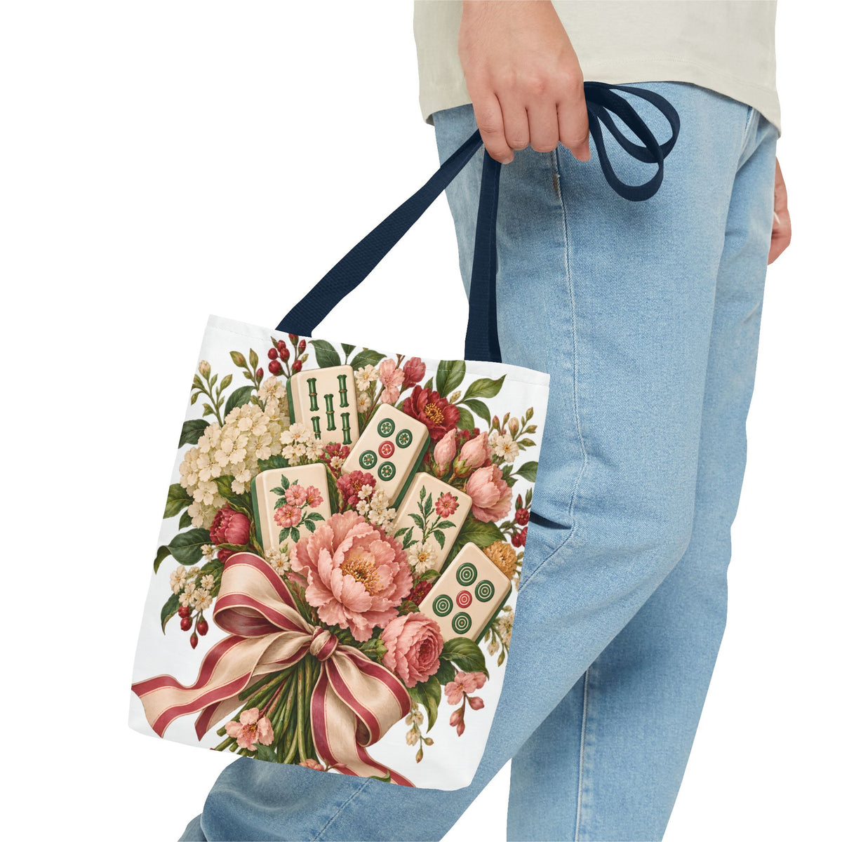 Mahjong Market Day Floral Tote Bag