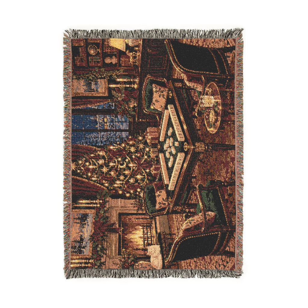 The Christmas Mahjong Parlour Woven Blanket