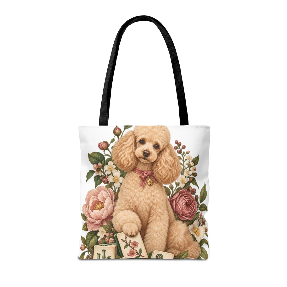 Mahjong Garden Poodle Tote Bag