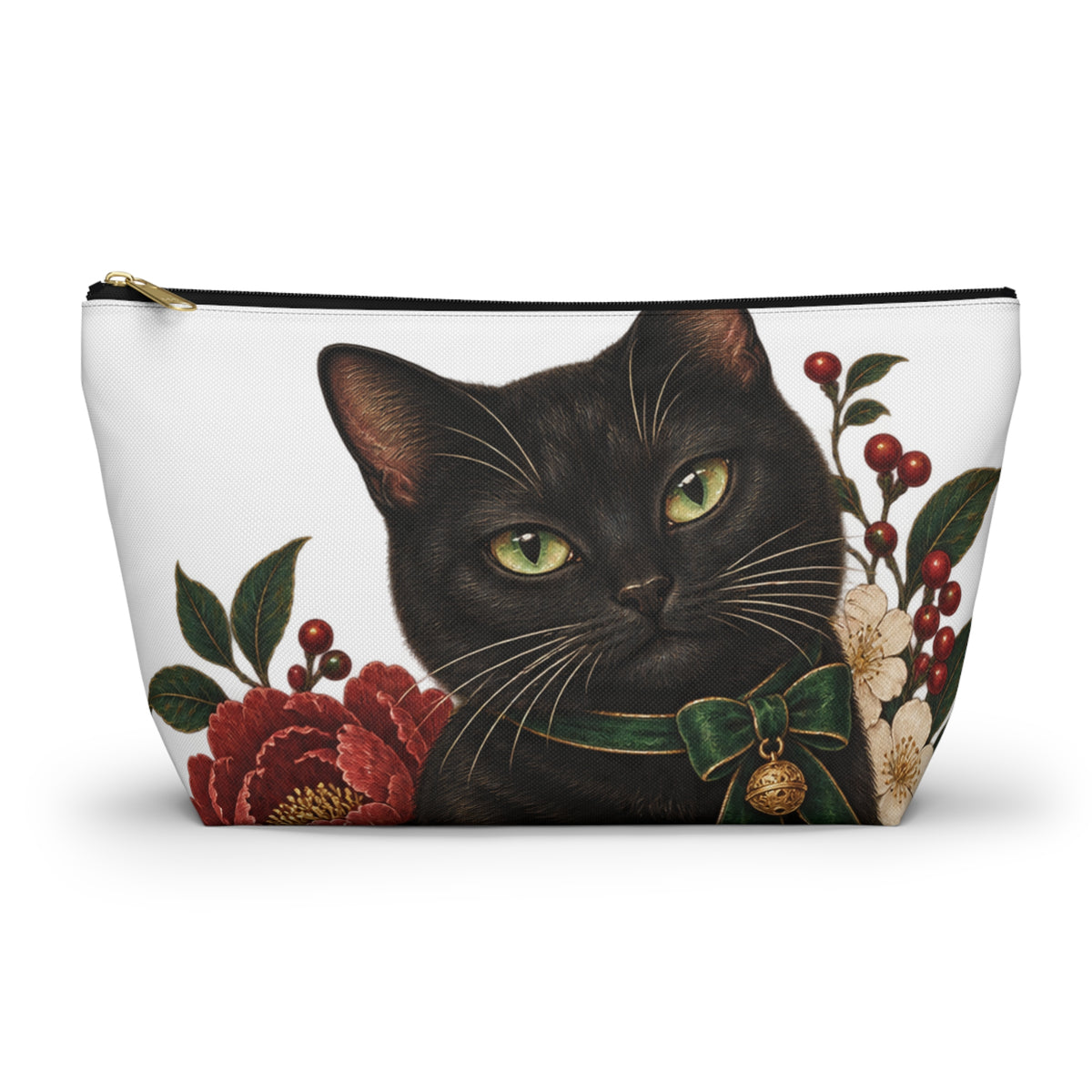 The Mahjong Cat Floral Pouch