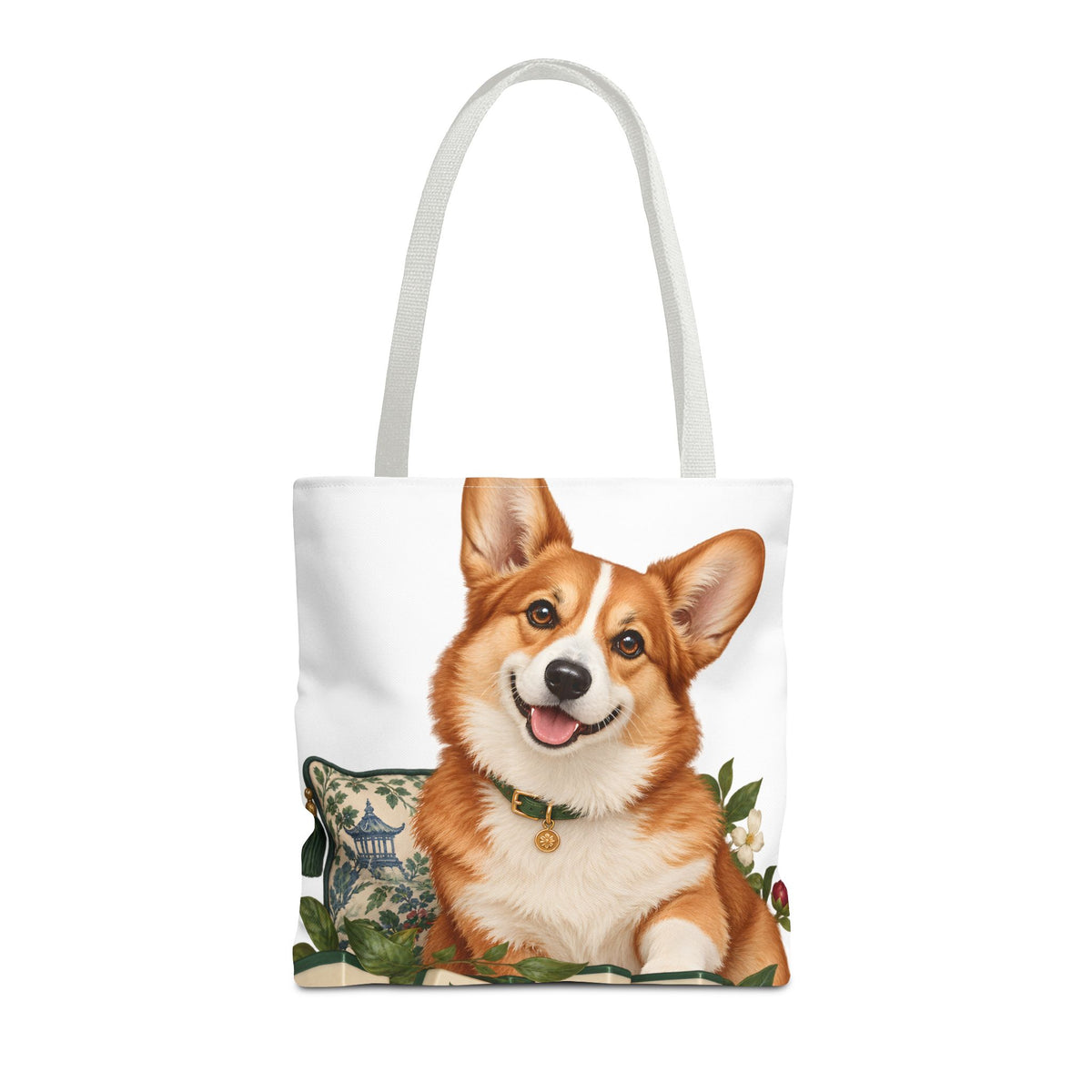 Mahjong Garden Corgi Tote Bag