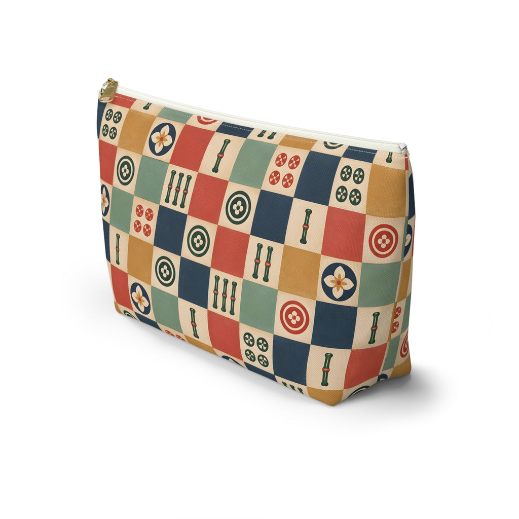 Lucky Checkerboard Mahjong Pouch