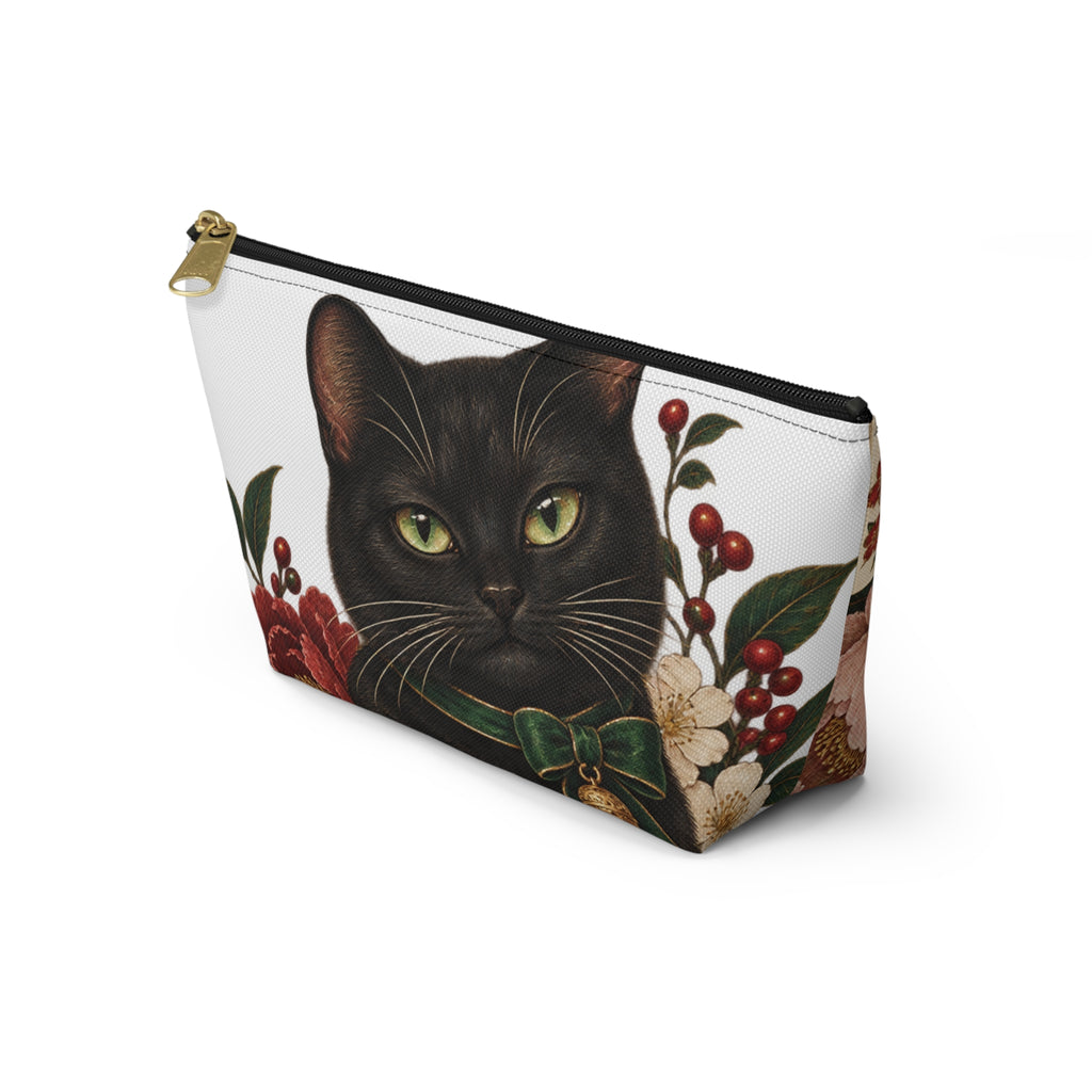 The Mahjong Cat Floral Pouch