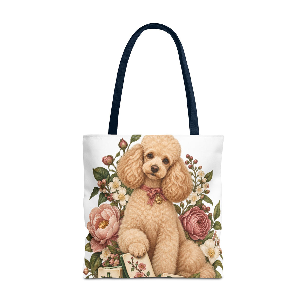 Mahjong Garden Poodle Tote Bag
