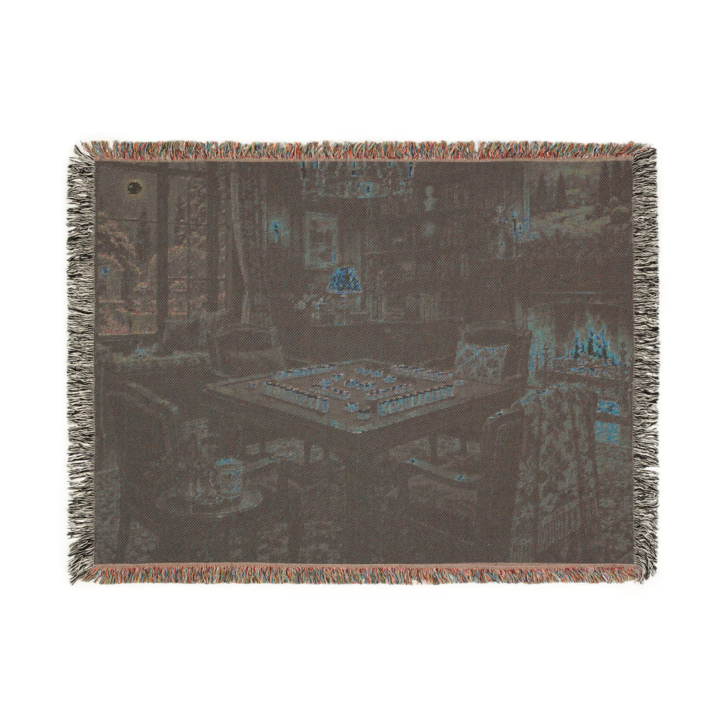 The Winter Game Room Mahjong Woven Blanket