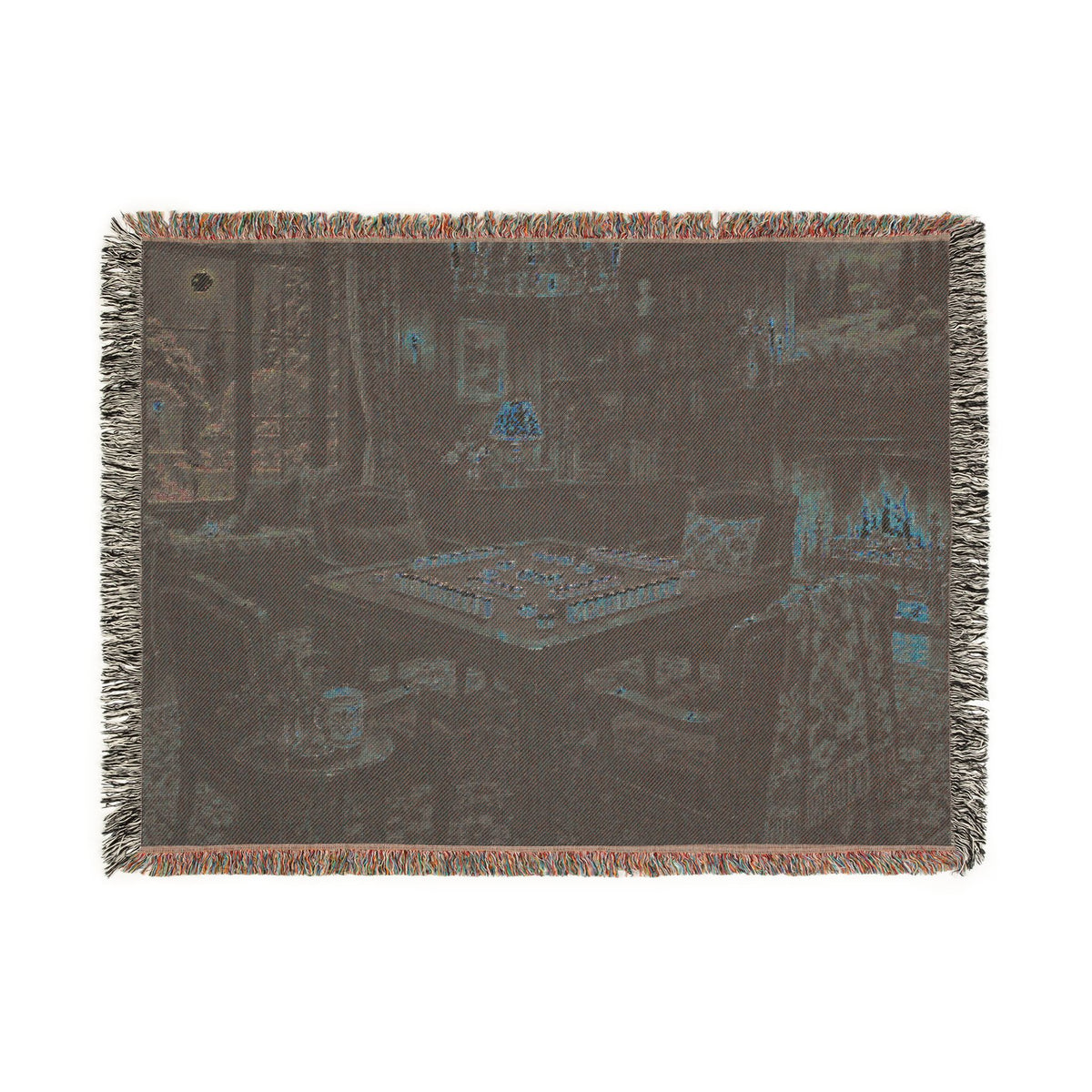 The Winter Game Room Mahjong Woven Blanket