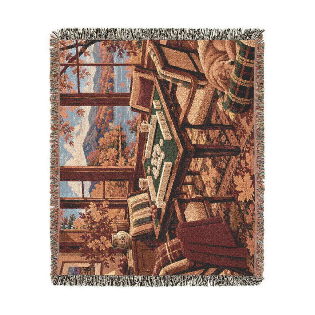 The Autumn Mahjong Weekend Woven Blanket