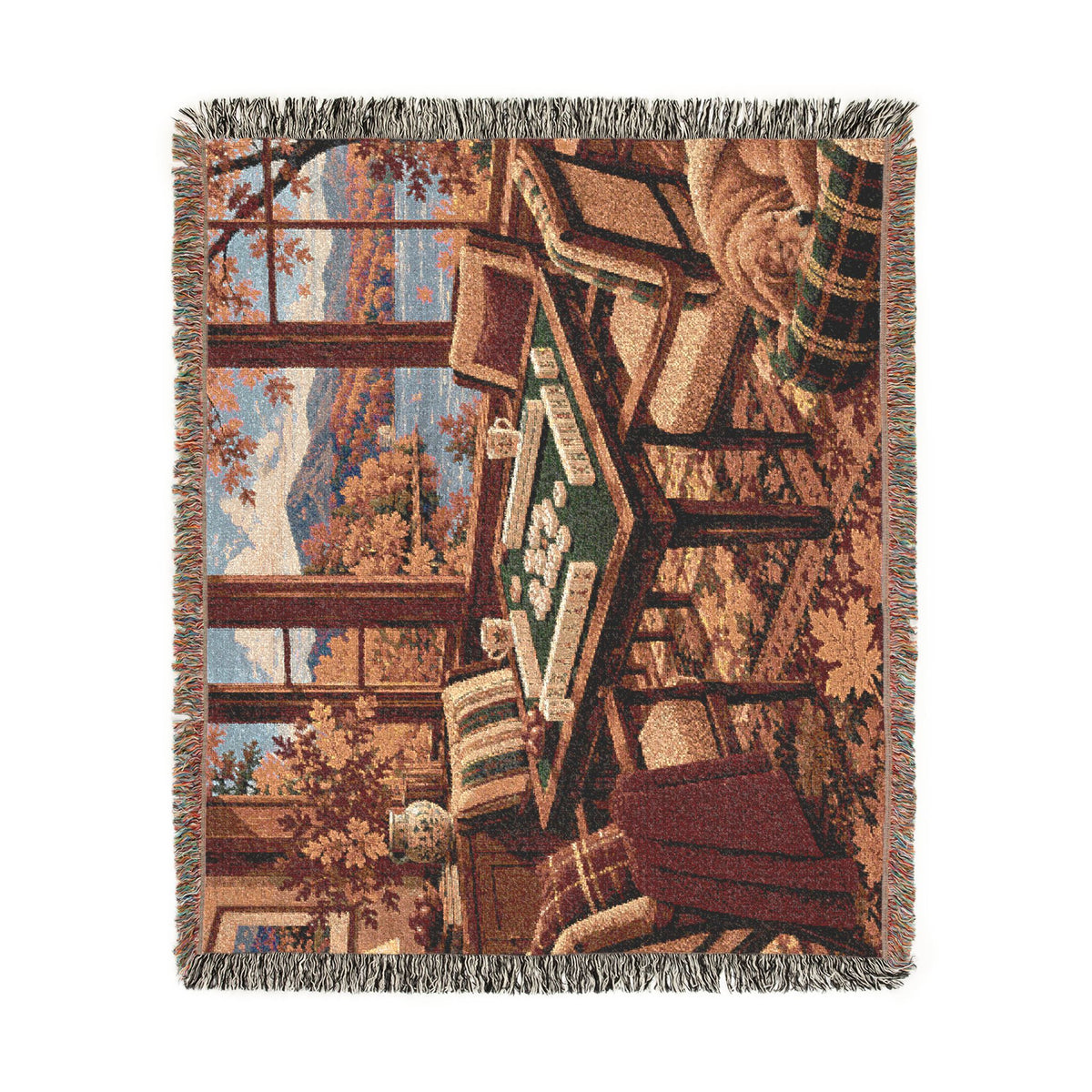 The Autumn Mahjong Weekend Woven Blanket