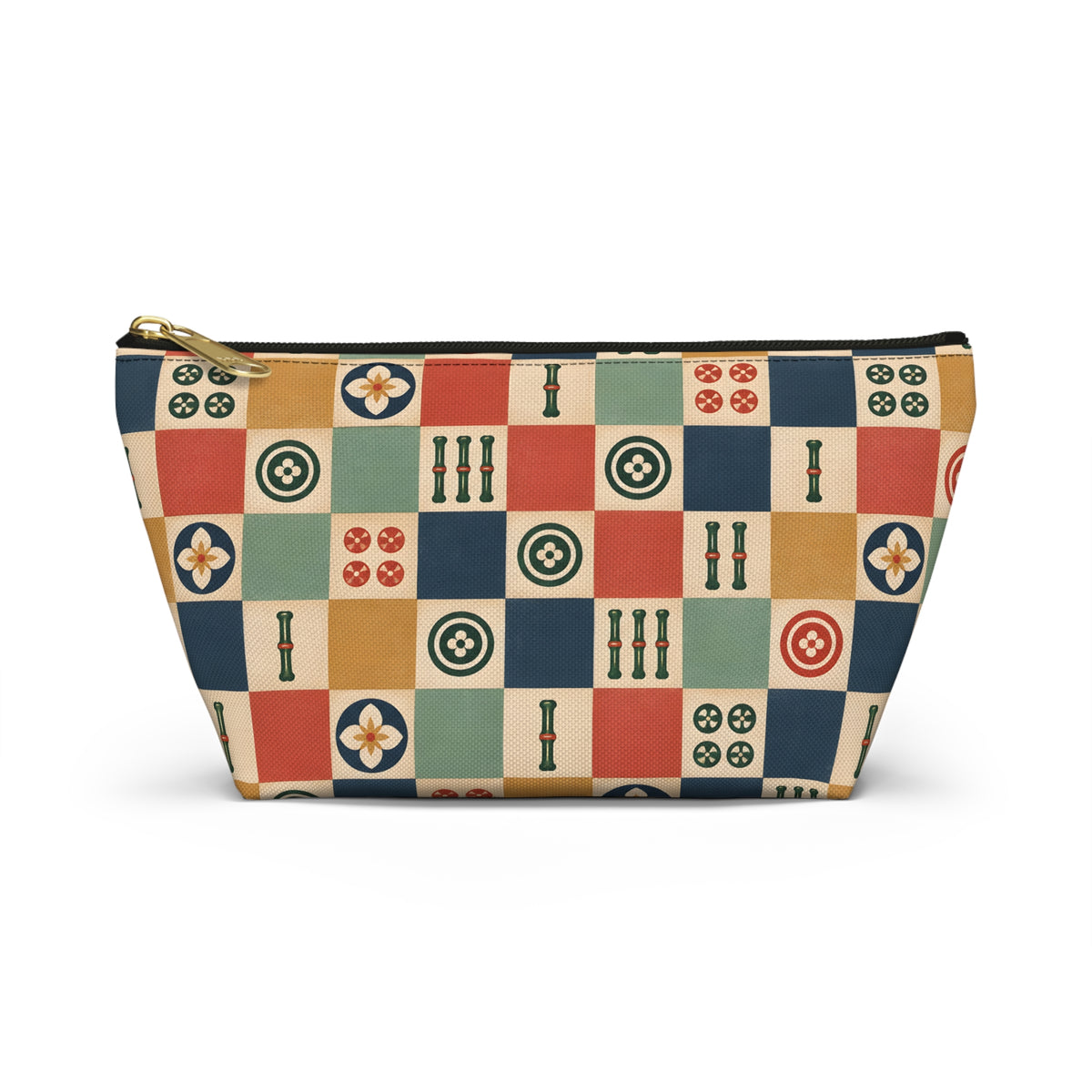 Lucky Checkerboard Mahjong Pouch
