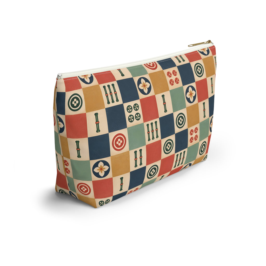 Lucky Checkerboard Mahjong Pouch