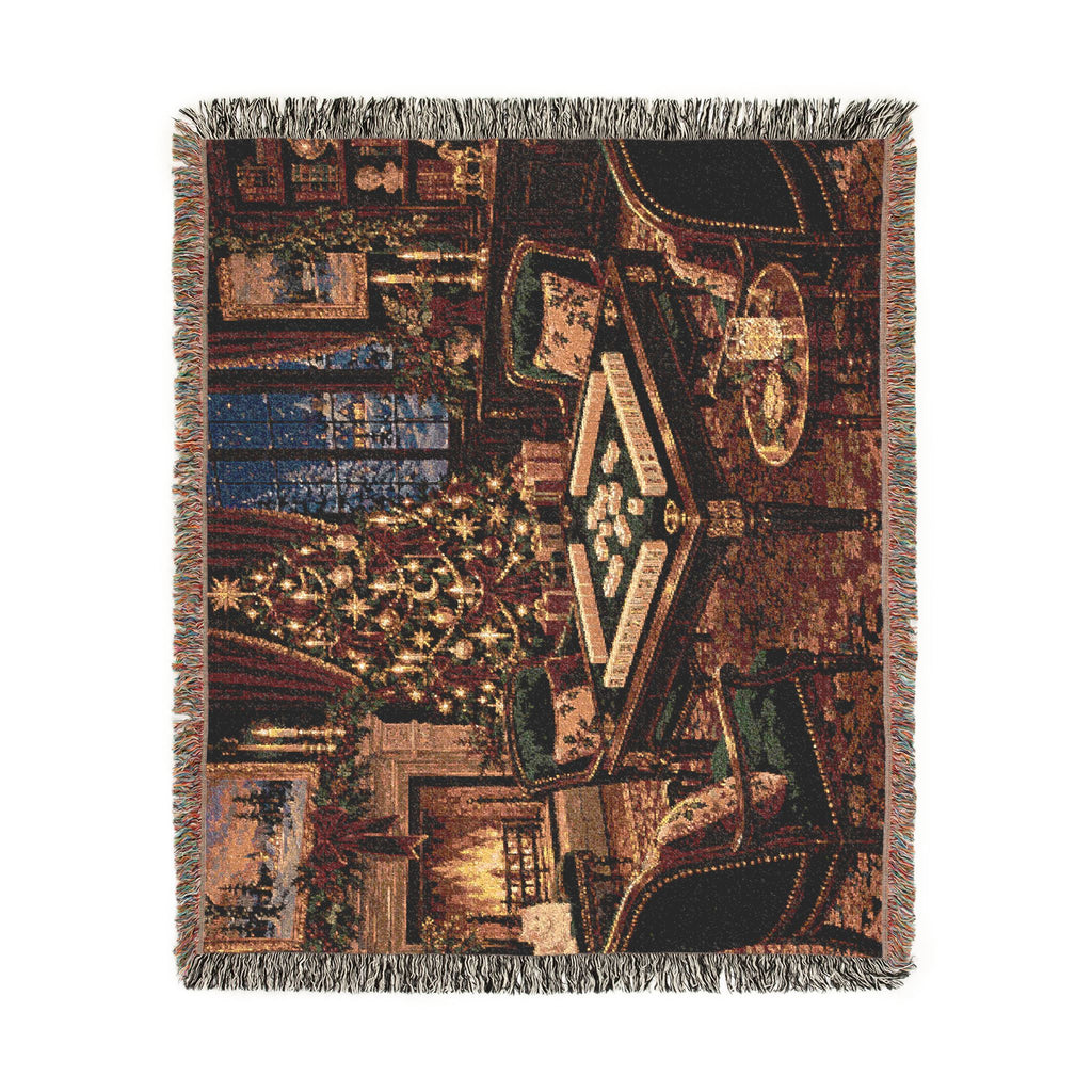 The Christmas Mahjong Parlour Woven Blanket