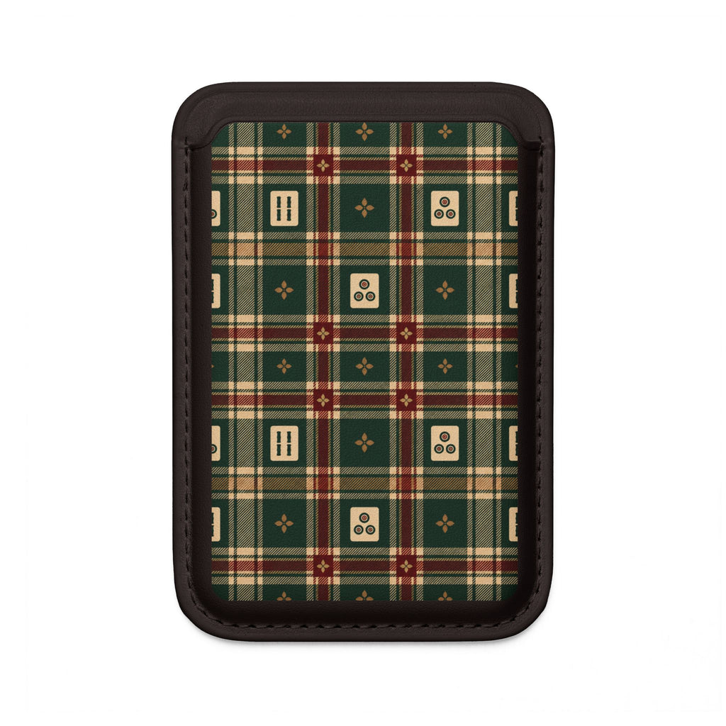 Lucky Tile Plaid Mahjong MagSafe Wallet