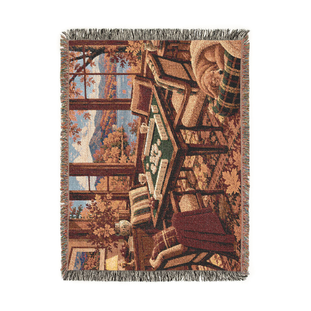 The Autumn Mahjong Weekend Woven Blanket
