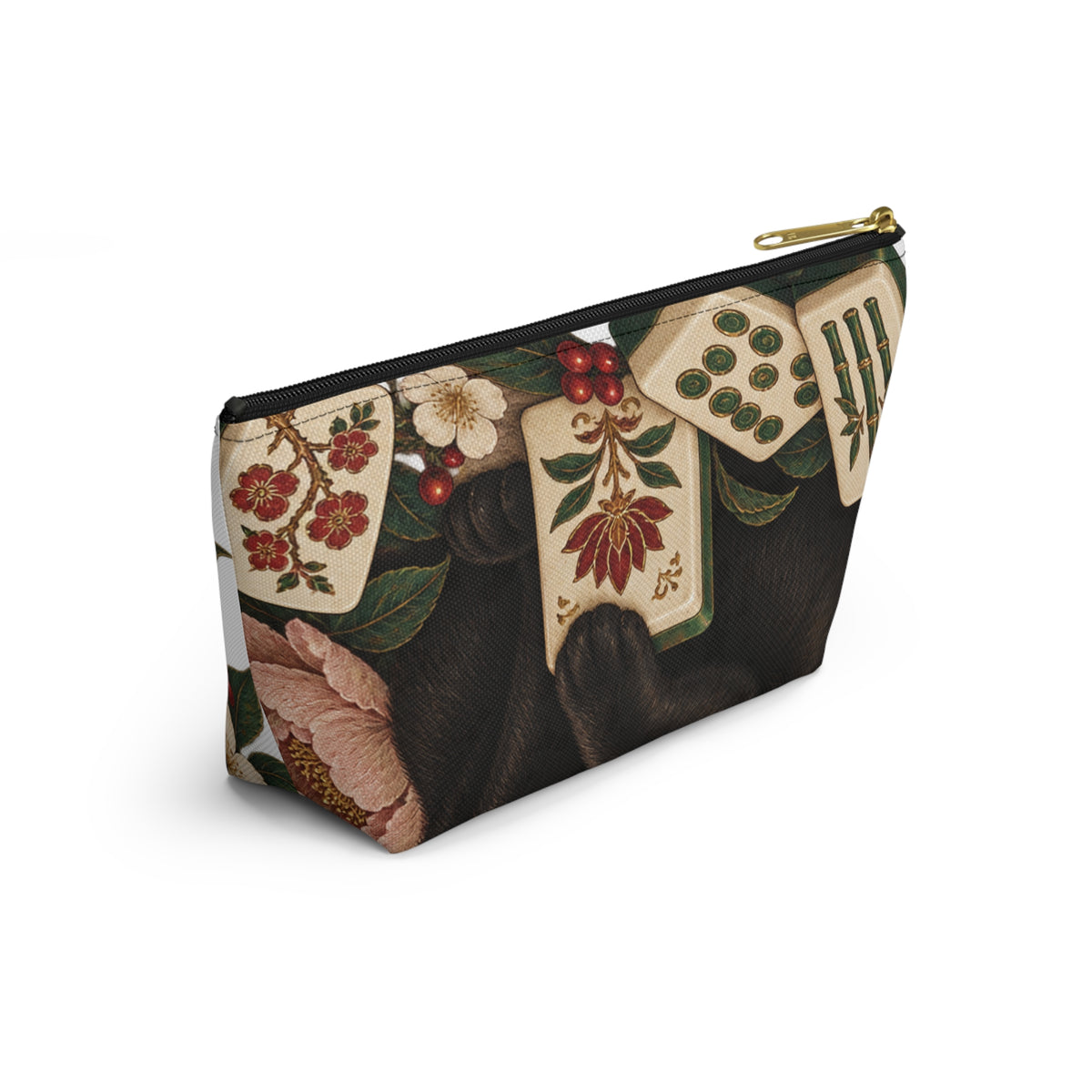 The Mahjong Cat Floral Pouch