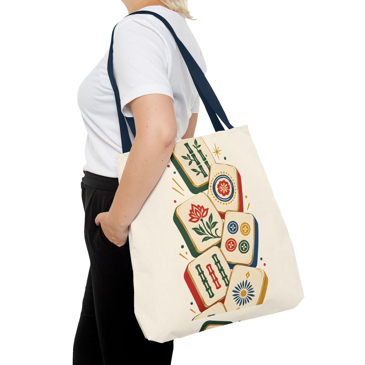 The Tile Parade Mahjong Tote Bag
